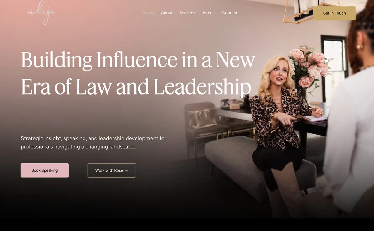 The RHJ Collective homepage, designed and built by Morning Brew Marketing